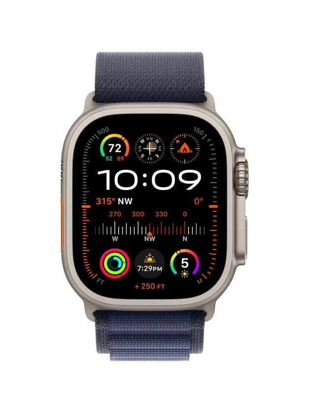 Watch Ultra 2, 49 mm, Natural, Alpine Loop, Navy - L MX5V3