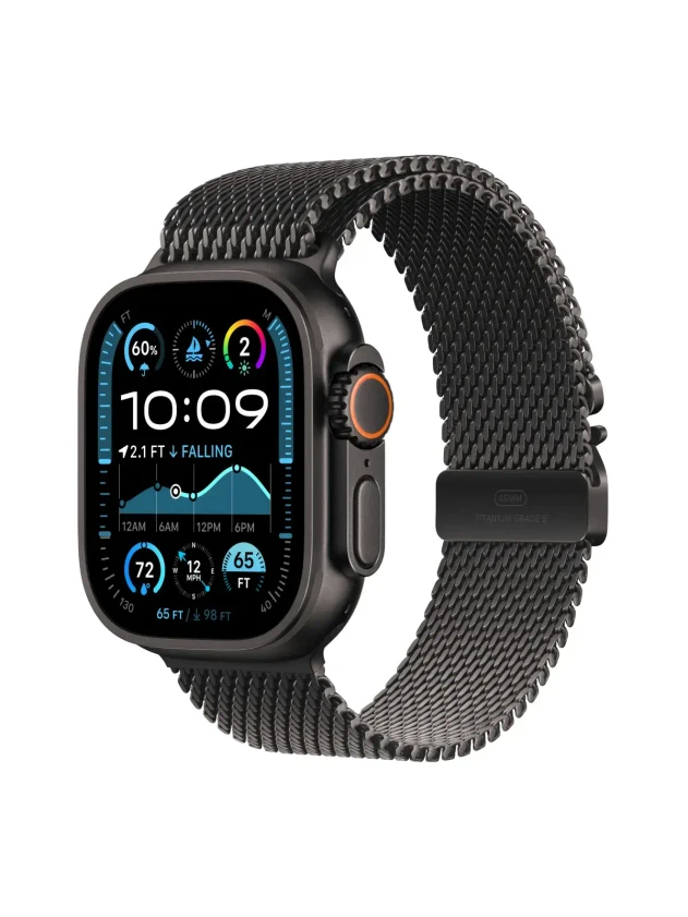 Watch Ultra 2, 49 mm, Black, Titanium Milanese Loop, Black - S MX6Q3