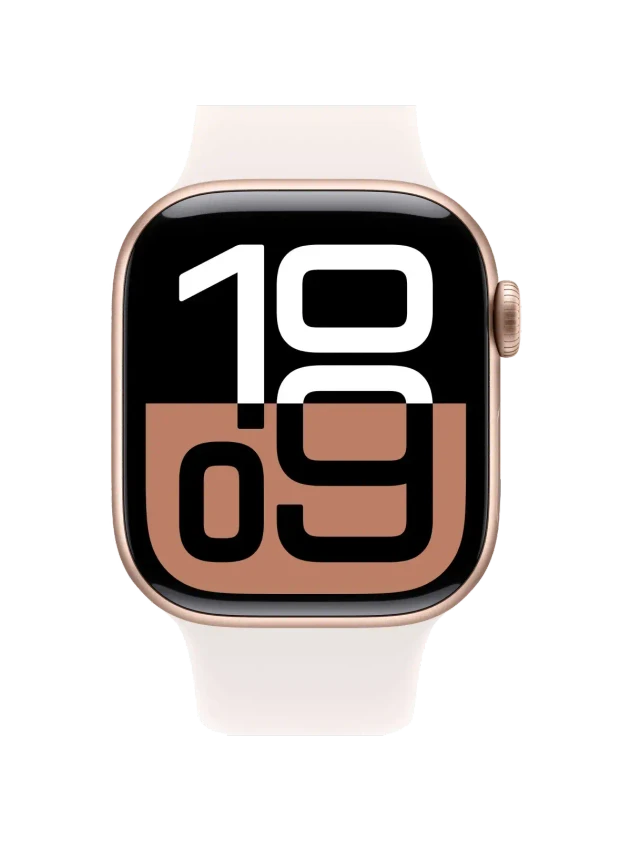 Apple Watch 10, 42 mm, Rose Gold Aluminium, Light pink Sport Band, M/L