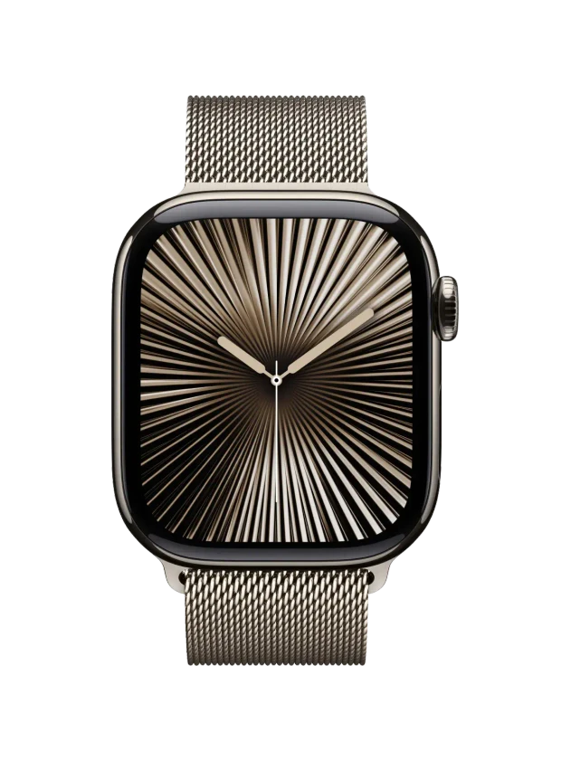 Apple Watch 10, 46 mm, Natural Titanium Stainless steel, Natural Milanese Loop