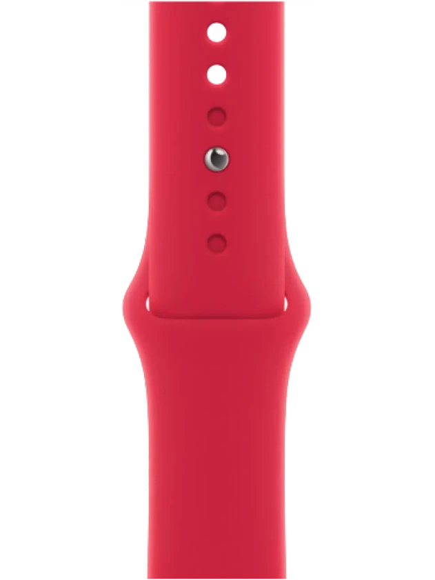 Apple Watch 8 45 мм Алюминий, Силикон, Тёмная ночь, Красный