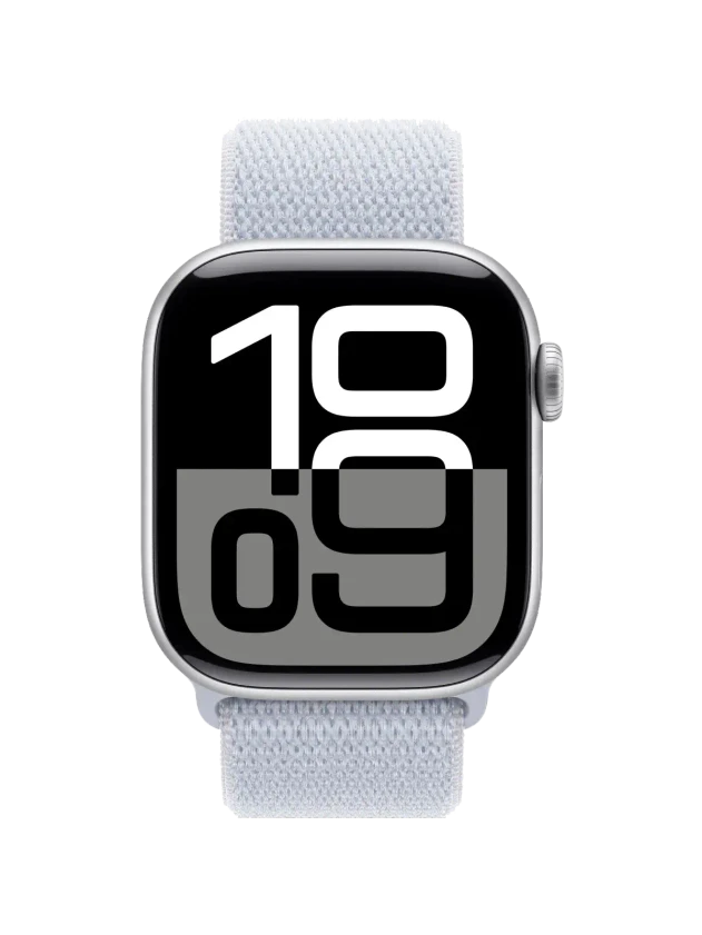 Apple Watch 10, 46 mm, Silver Aluminium, Blue Sport Loop