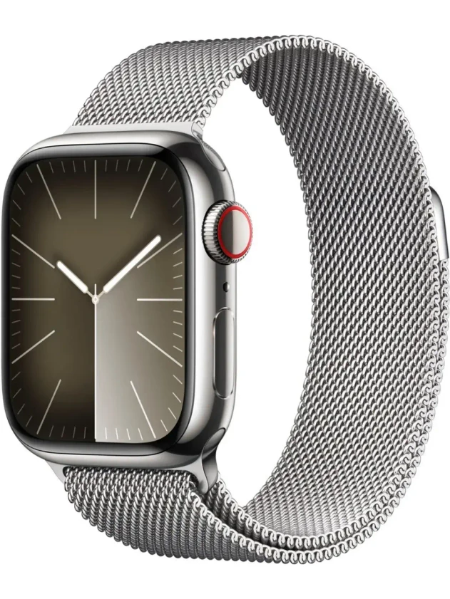 Watch 9 GPS, 41mm Silver Stainless steel, Silver Milanese Loop