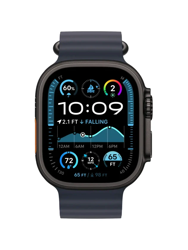 Watch Ultra 2, 49 mm, Black, Ocean Band, Navy MREL3