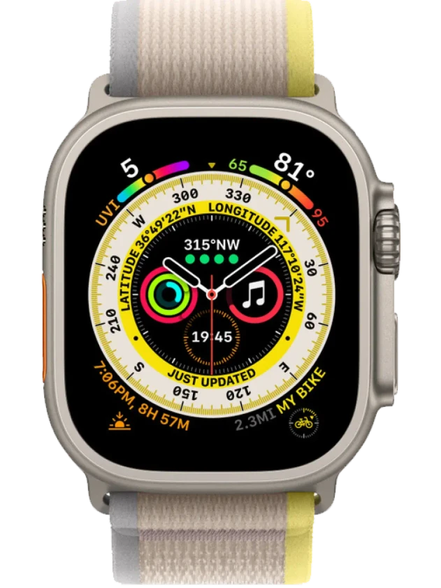 Apple Watch Ultra 130-180 мм Нейлон Жёлто-бежевый