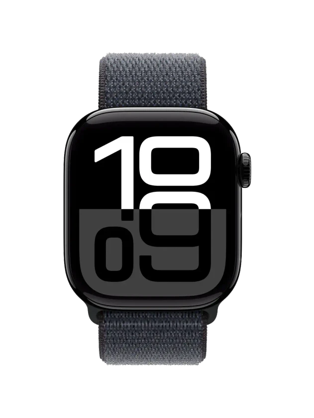 Apple Watch 10, 46 mm, Black Aluminium, Black Sport Loop
