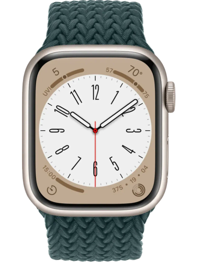 Apple Watch 8 41 мм Алюминий, Силикон/Ткань, Сияющая звезда, Тропический лес