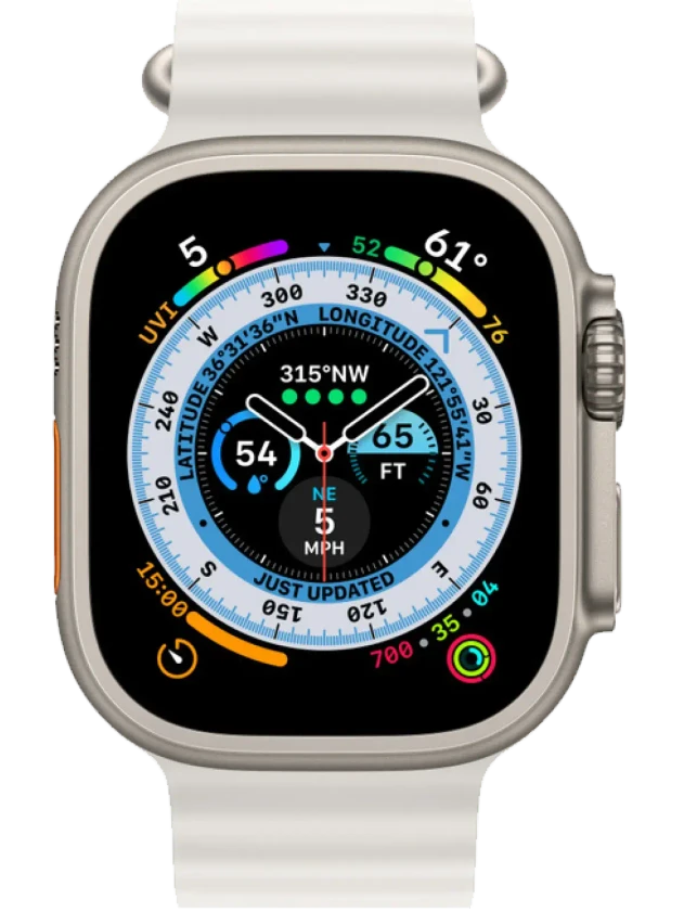 Apple Watch Ultra 130-200 мм Фторэластомер Белый