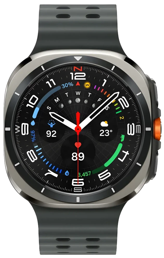 Galaxy Watch Ultra 47 мм, Серебристый титан, Тёмно-серый