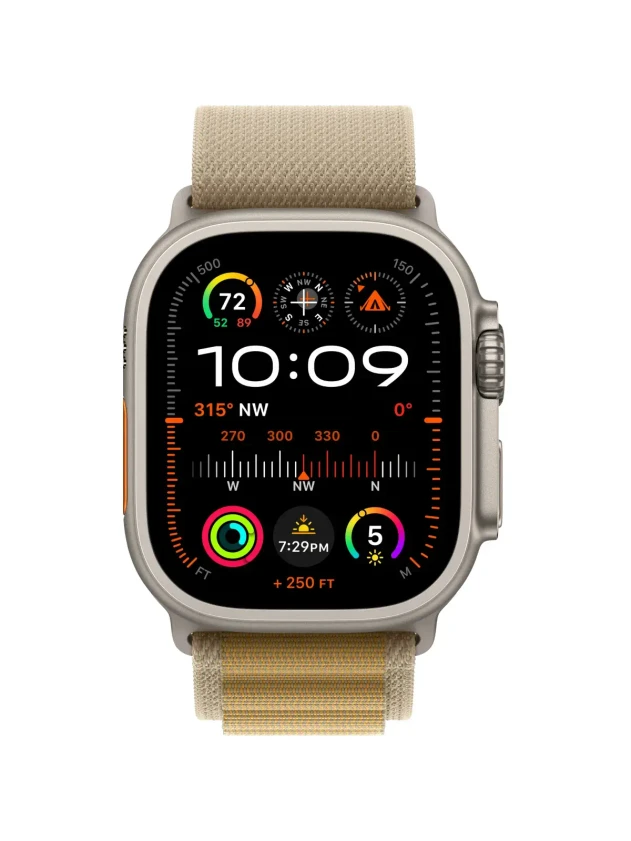 Watch Ultra 2, 49 mm, Natural, Alpine Loop, Tan - S MX5Y3
