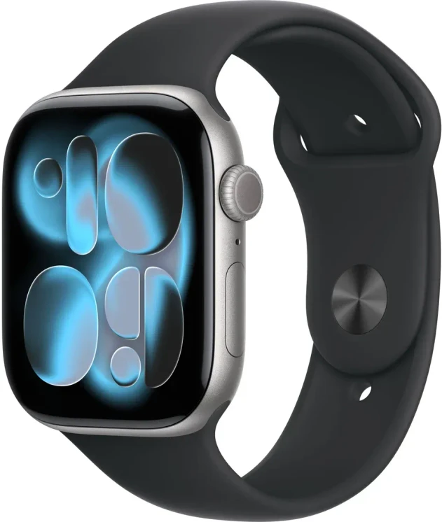 Apple Watch Series 11 42 mm Space Grey Aluminium Black Sport Band