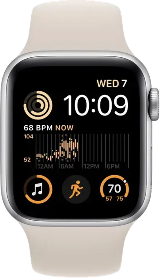 Apple Watch SE 2 40 мм (Серебристый/Сияющая звезда)