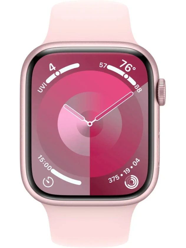 Watch 9 GPS, 45mm Pink Aluminium, Pink Sport Band - M/L