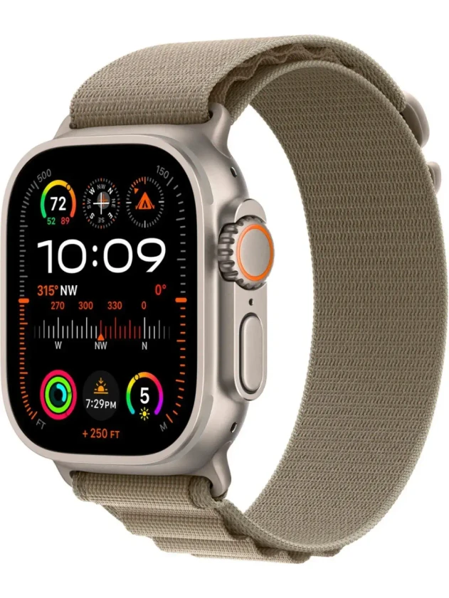 Watch Ultra 2, 49mm Alpine Loop Оливковый - M MREY3