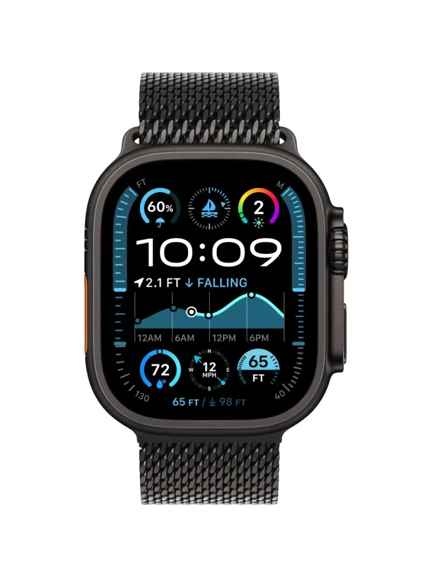 Watch Ultra 2, 49 mm, Black, Titanium Milanese Loop, Black - S MX6Q3