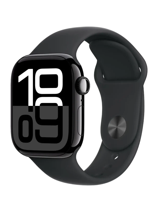 Apple Watch 10, 46 mm, Black Aluminium, Black Sport Band, S/M