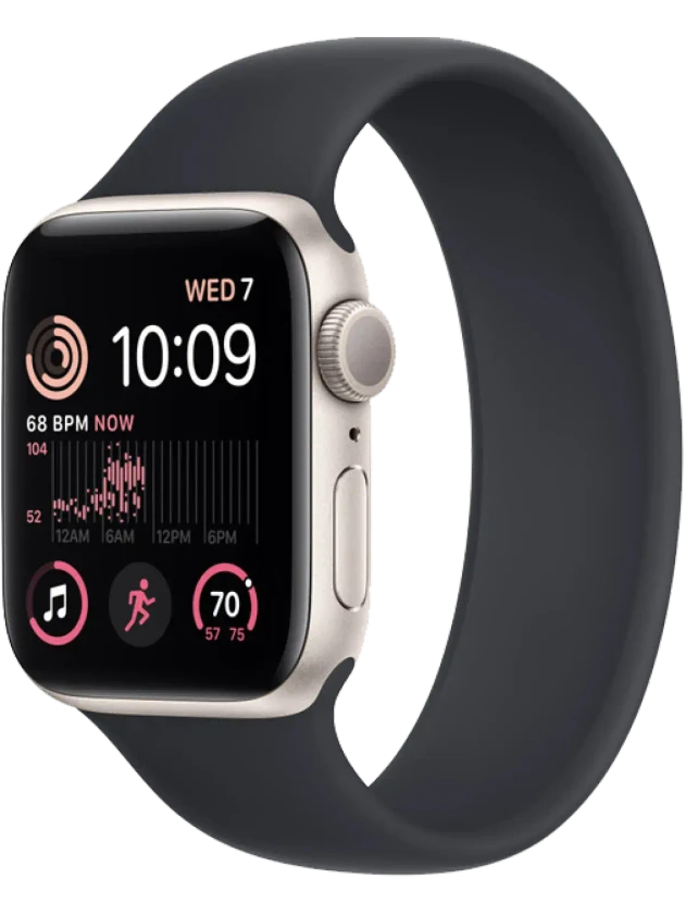 Apple Watch SE 2 44 мм (Сияющая звезда/Тёмно-серый)